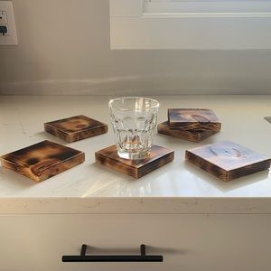 6 beverage coasters locally hand made